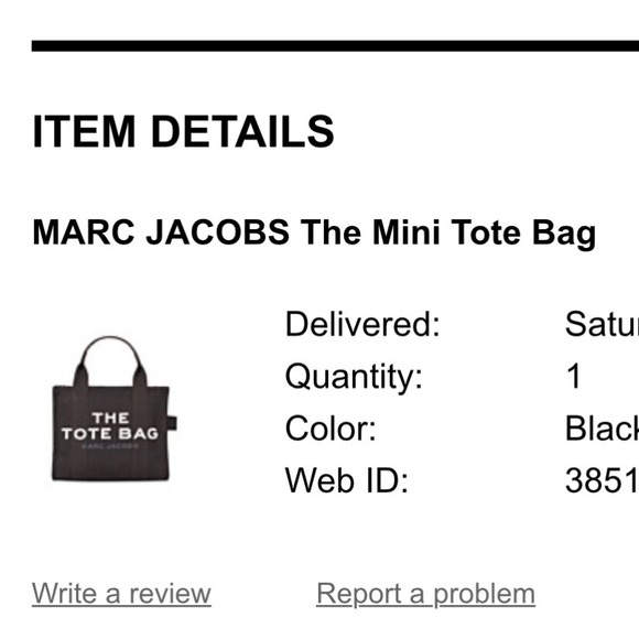 Marc Jacobs Black Mini Tote Bag - Picture 7 of 7